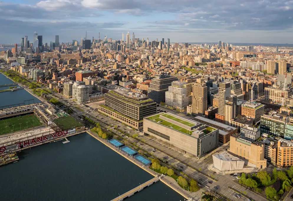 overhead view of Hudson Square